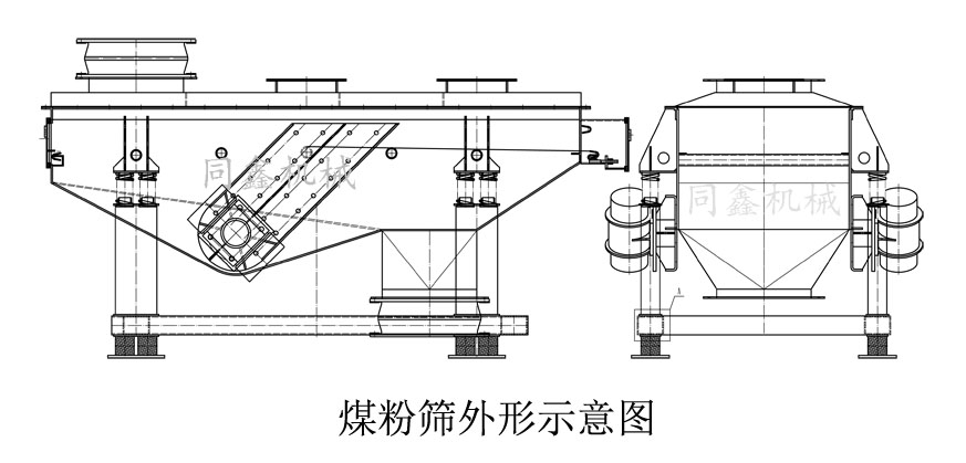 煤粉筛外形结构示意图